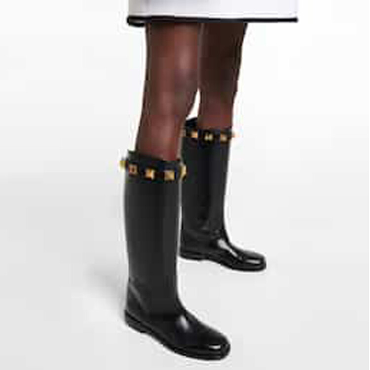 Women's High Shaft Knight Boots Oil-Tanned Leather Low Heel