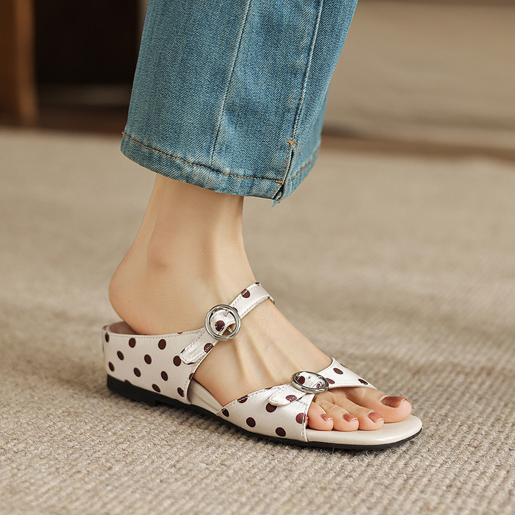 Women's One-Strap Slides Summer 2026 PU Upper Block Heel
